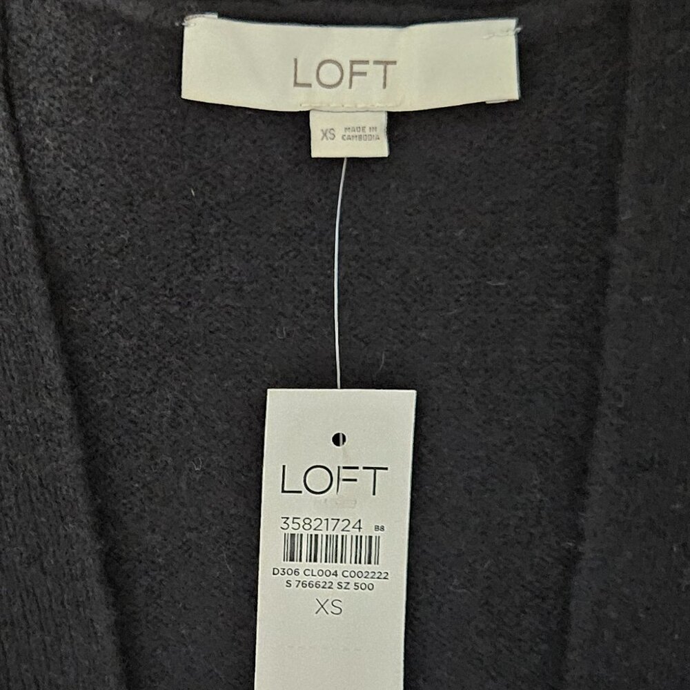 NWT | LOFT Black Duster Cardigan size XS - Picture 5 of 5
